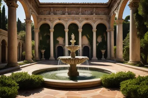 alhambra,alcazar of seville,water palace,mamounia,garden of the fountain,quasr al-kharana,palace garden,kashan,marble palace,qasr al watan,deruta,alcazar,yazd,fountain,decorative fountains,orangerie,theed,courtyard,persian architecture,dorne,Illustration,Realistic Fantasy,Realistic Fantasy 22