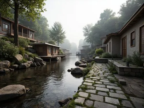 morning mist,foggy landscape,foggy day,morning fog,foggy,haakonsen,millstream,onsen,butka,shaoming,autumn fog,north american fog,boathouses,ryokan,south korea,mist,tranquility,creekside,early fog,mists