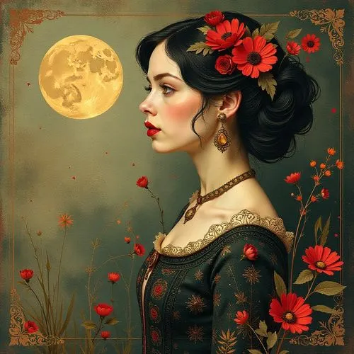 geisha girl,viveros,geisha,oriental princess,oriental girl,kommuna,Illustration,Retro,Retro 16