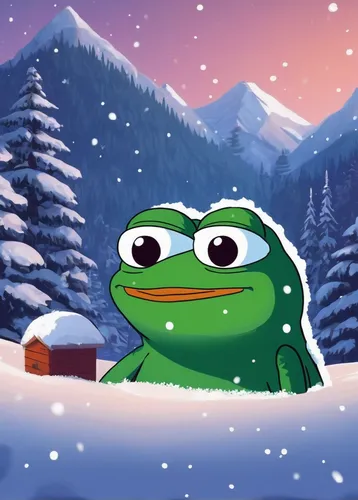 frog background,christmas snowy background,kawaii frogs,kawaii frog,winter background,christmas messenger,frog through,christmasbackground,true frog,kermit,frog,nordic christmas,christmas icons,frogs,green frog,christmas background,christmas wallpaper,ice skating,díszcserje,kermit the frog,Illustration,Retro,Retro 02