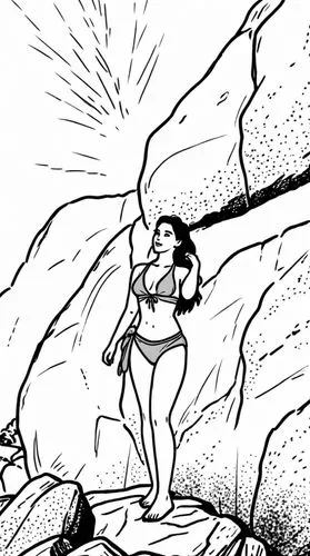 cave girl,cliff jumping,rockfall,cavewoman,caving,scrambling,mountain climber,cliffhanger,sisyphus,spelunking,canyoning,cliffsides,rockclimbing,rockslide,mountain fink,carstensz,rock climber,mountain 