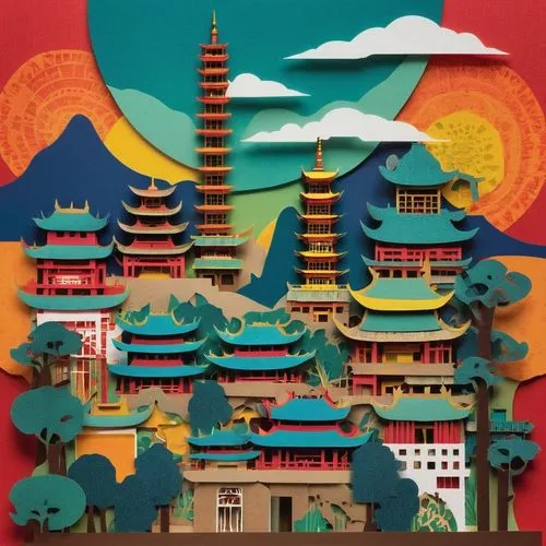 pagodas,dzongsar,huangmei,nanjing,katmandu,baoding,yangzhou,chengdu,jiangbei,zhangzhou,jiangxi,hezhou,hangzhou,tianyang,xiangshan,jiangnan,kunming,zhongchen,zunyi,xiangxi,Unique,Paper Cuts,Paper Cuts 07