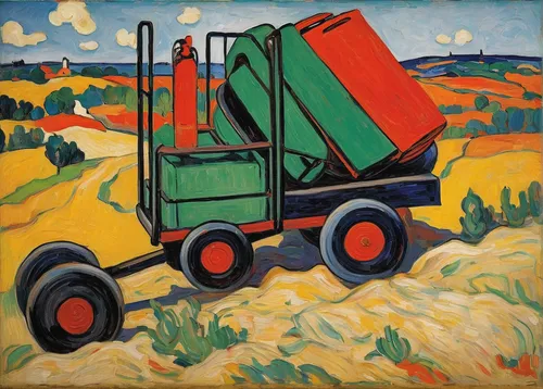 """""""Oxygen tanks, heavy loads, precarious steps. This is what it looks like for a lot of ...""",tractor,magirus-deutz,farm tractor,combine harvester,deutz,magirus,threshing,construction vehicle,uni