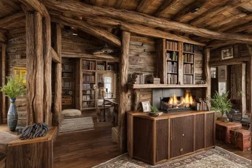 log home,log cabin,fire place,fireplace,wooden beams,the cabin in the mountains,fireplaces,cabin,rustic,bookshelves,family room,warm and cozy,small cabin,chalet,great room,interior design,country cottage,home interior,livingroom,beautiful home,Interior Design,Living room,Farmhouse,Andean Warmth
