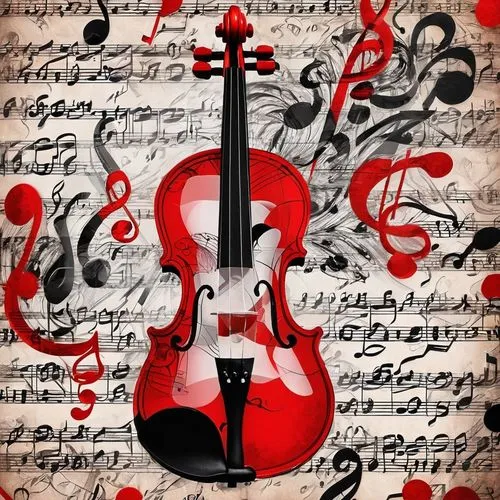 Fantasy cute Violin notes  black red white glass with lots of smooth and clean background.,musical note,music note,musical notes,music notes,violin,treble clef,instruments musical,bass violin,violone,