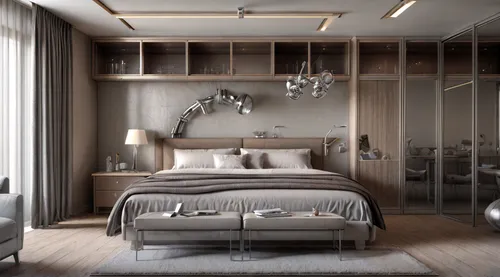 modern room,room divider,bedroom,canopy bed,sleeping room,3d rendering,modern decor,contemporary decor,interior modern design,danish room,render,search interior solutions,bed frame,interior decoration,great room,interior design,guest room,loft,room lighting,guestroom