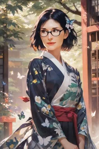 geisha,kimono,geisha girl,yukata,japanese sakura background,japanese woman,kiyoko,geiko,maiko,hakama,kurosawa,mei,momiji,japanese art,hisako,tamiko,japanese floral background,uemura,kazumi,sonji,Digital Art,Impressionism