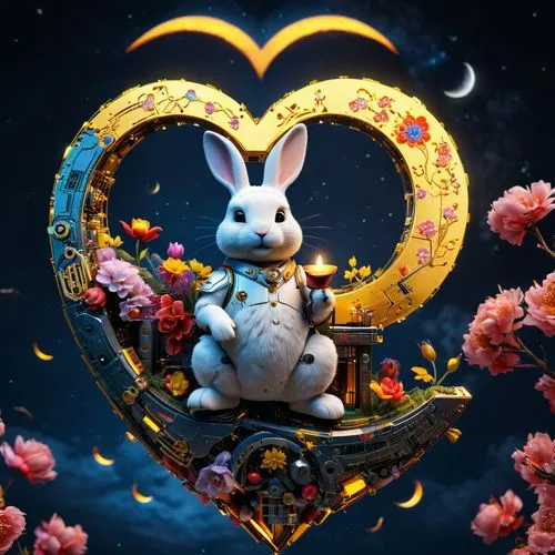 heart background,cartoon bunny,easter background,white rabbit,cartoon rabbit,bunni,Photography,General,Sci-Fi