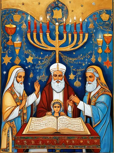 Write a joyful story about a Jewish family celebrating Hanukkah,torah,holy three kings,the three wise men,three wise men,menorah,three kings,hanukah,chanukah,pesach,holy 3 kings,mitzvah,the three magi