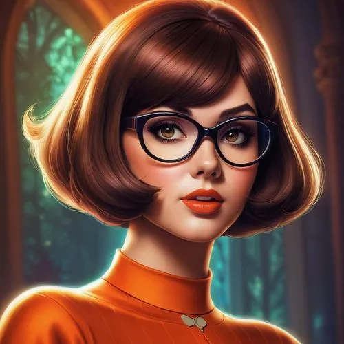 librarian,fantasy portrait,retro girl,reading glasses,retro woman,sci fiction illustration,audrey,cg artwork,world digital painting,custom portrait,portrait background,spectacles,illustrator,pixie-bob,romantic portrait,game illustration,with glasses,digital painting,retro women,orange,Conceptual Art,Fantasy,Fantasy 03