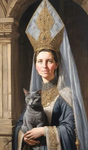 portrait of christi,the prophet mary,to our lady,gothic portrait,priest,nuncio,cat portrait,mary 1,cat european,hieromonk,the abbot of olib,metropolitan bishop,cat image,bishop,nun,catholicism,pope,prophet,orthodox,katz,Digital Art,Comic