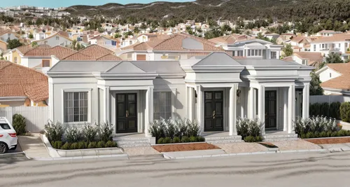 bendemeer estates,new housing development,luxury home,house with caryatids,townhouses,luxury property,3d rendering,luxury real estate,residential house,mansion,residential,large home,muizenberg,residential property,model house,private estate,villas,villa,doric columns,row of houses