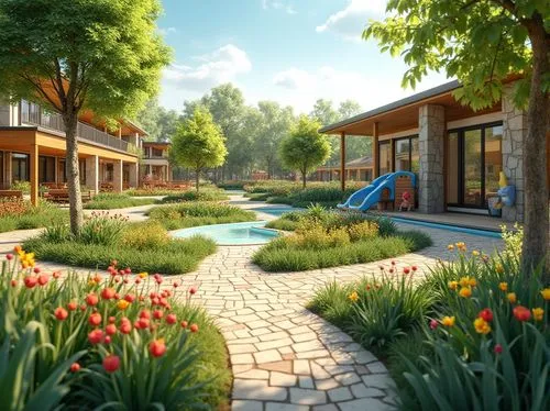 landscaped,home landscape,3d rendering,landscaping,bungalows,landscape design sydney,ecovillages,ecovillage,springside,streamwood,landscape designers sydney,netherwood,meadowcroft,summer cottage,landscape background,townhomes,idyllic,beautiful home,nature garden,cartoon video game background,Photography,General,Realistic