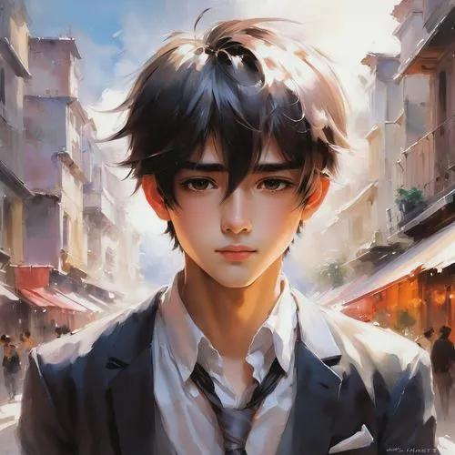 detective conan,anime boy,violet evergarden,yukio,ren,city ​​portrait,anime cartoon,world digital painting,portrait background,main character,digital painting,romantic portrait,young man,persona,evangelion,cg artwork,jin deui,takato cherry blossoms,fantasy portrait,xun,Conceptual Art,Oil color,Oil Color 03