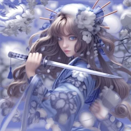 blue petals,swordswoman,winterblueher,white rose snow queen,white blossom,blue rose,blue snowflake,suit of the snow maiden,plum blossoms,plum blossom,japanese art,blue and white,sword lily,archery,water-the sword lily,blue flower,the snow queen,cold cherry blossoms,white lilac,blue birds and blossom