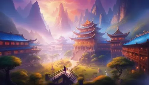 fantasy landscape,hall of supreme harmony,chinese background,ancient city,world digital painting,backgrounds,forbidden palace,landscape background,chinese temple,fantasy city,fantasy world,fantasy pic