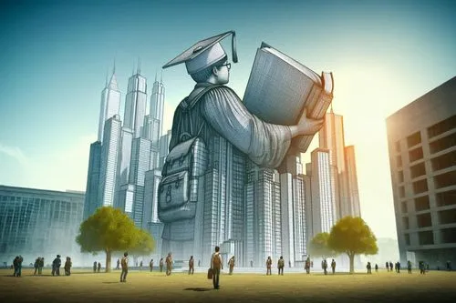 cube stilt houses,futuristic architecture,carton man,dystopian,steel sculpture,metropolis,smart city,virtual world,sci fiction illustration,dystopia,transformer,futuristic art museum,skycraper,fantasy city,digital compositing,public art,man with a computer,sky city,contemporary witnesses,surrealism