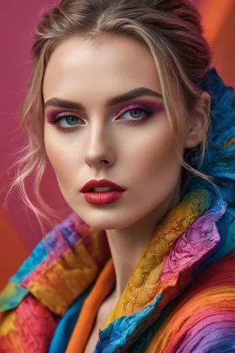 neon makeup,colorful background,fashion vector,vibrant color,harlequin,colorful,Photography,General,Natural