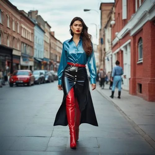 leather boots,woman in menswear,petrova,fashion street,ruslana,leather,Photography,General,Cinematic