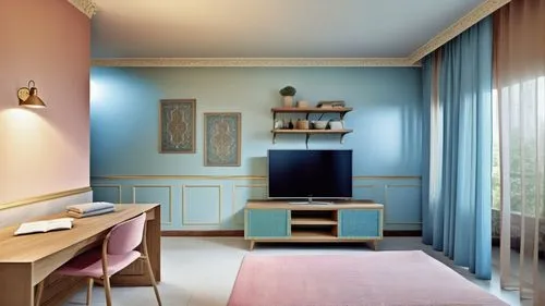 fromental,opaline,danish room,children's bedroom,mahdavi,blue room,modern room,the little girl's room,appartement,kids room,interior decoration,wallcovering,wallcoverings,interior design,beauty room,cappellini,rovere,chambre,gournay,children's room,Photography,General,Realistic