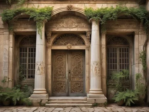 persian architecture,garden door,doorway,greek island door,iranian architecture,old door,ashrafieh,ancient house,mihrab,doorways,damascus,hrab,deruta,maadi,khaneh,quasr al-kharana,achrafieh,mausolea,front door,old architecture,Illustration,Black and White,Black and White 25