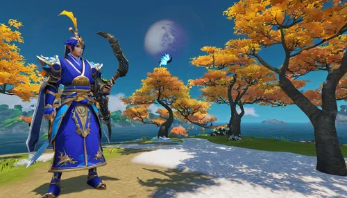 blue enchantress,tatarian aster,wind warrior,celebration cape,wushu,yi sun sin,yellow and blue,shuanghuan noble,sterntaler,aesulapian staff,salix mount aso,fletching,swordswoman,paysandisia archon,dark blue and gold,skyflower,dodge warlock,firethorn,longbow,paladin,Illustration,Japanese style,Japanese Style 04