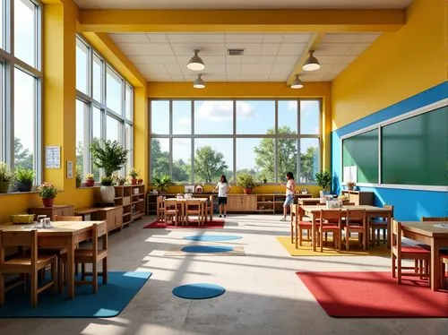 school design,children's interior,cafeteria,lunchroom,prekindergarten,lunchrooms,canteen,kindergarten,children's room,montessori,cafeterias,classrooms,schoolroom,schoolrooms,cafeteros,classroom,daylighting,schoolyard,elementary school,schoolyards