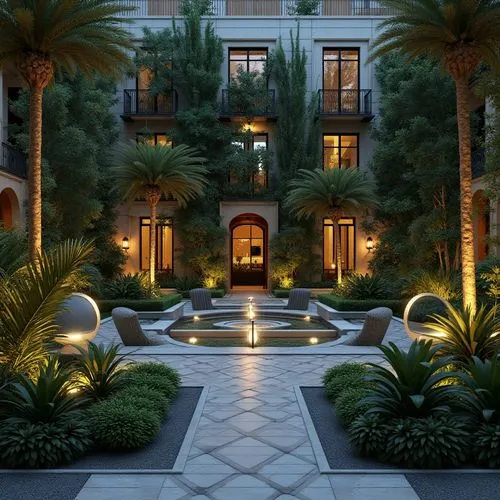 palm garden,courtyard,courtyards,royal palms,the palm,amanresorts,palmilla,riad,inside courtyard,resort,palms,hacienda,atriums,luxury hotel,winter garden,venetian hotel,marrakech,paradisus,beverly hills hotel,ritzau,Photography,General,Realistic