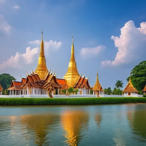 วัดไทยสวยงามวิจิตรสีขาวน้ำด้านหน้า,buddhist temple complex thailand,dhammakaya pagoda,phra nakhon si ayutthaya,thai temple,myanmar,chiang mai,cambodia,chiang rai,grand palace,ayutthaya,bangkok,laos,ku