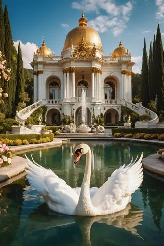 water palace,swan lake,ornamental duck,canadian swans,marble palace,swan on the lake,brahminy duck,trumpet of the swan,swanning,fountain of friendship of peoples,golden temple,peterhof palace,cisne,bath duck,white temple,swans,patos,white swan,baby swans,swan pair,Photography,Artistic Photography,Artistic Photography 14