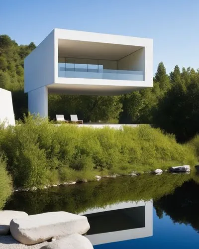 snohetta,modern house,dunes house,modern architecture,house with lake,house by the water,3d rendering,eisenman,siza,cantilevers,cantilevered,renders,mirror house,tugendhat,savoye,cube house,render,cubic house,breuer,summer house,Photography,General,Realistic