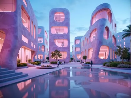 cube stilt houses,futuristic architecture,futuristic art museum,hotel riviera,masdar,diamond lagoon,cube house,fantasy city,lazytown,futuristic landscape,arcology,cubic house,mvrdv,water cube,pink city,riad,hotel complex,dreamhouse,holiday complex,luxury hotel