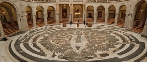 qasr al watan,floor fountain,bahai,the center of symmetry,marble pattern,king abdullah i mosque,marble palace,maximilianeum,capitol,bundesrat,court of justice,royal interior,hall of nations,rudolfinum,rotunda,europaeum,rotundas,court of law,tempio,qasr amra,Illustration,Black and White,Black and White 25