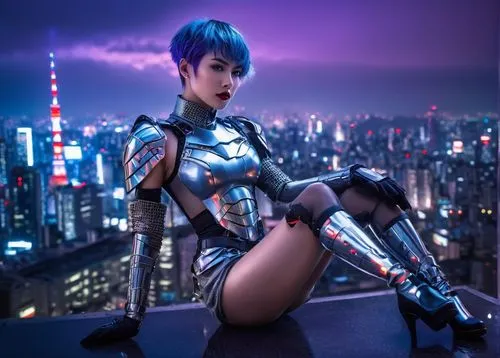 motoko,psylocke,birds of prey-night,ayane,cyberdog,asari,karai,tsuneo,chengli,joi,domino,gantz,tron,cosplay image,blackfire,fembot,cyberpunk,enza,catwoman,widowmaker,Illustration,Realistic Fantasy,Realistic Fantasy 31