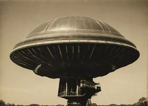 transmitter,flying saucer,transmitter station,heliosphere,gas balloon,solar dish,atomic age,hindenburg,radar dish,hot air,planetarium,lunar prospector,aerial passenger line,television transmitter,vintage photo,venus comb,observatory,rotating beacon,aerostat,saucer,Photography,Documentary Photography,Documentary Photography 01