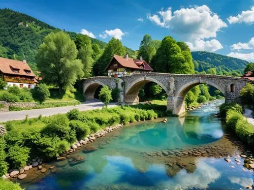 slovenia,stone bridge,austria,bavarian swabia,beautiful landscape,river landscape,franconian switzerland,bernese highlands,scenic bridge,landscape background,southeast switzerland,slovenj,pont,south tyrol,eastern switzerland,styria,bosnia,svizzera,rivendell,switzerlands,Photography,General,Realistic