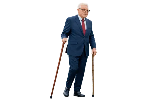 Elderly man, gingerman, white hair, bushy eyebrows, wrinkles, glasses, suit, tie, walking stick, standing, 3/4 composition, natural light, soft focus, warm color tone.,lenderman,steinmeier,honecker,ma