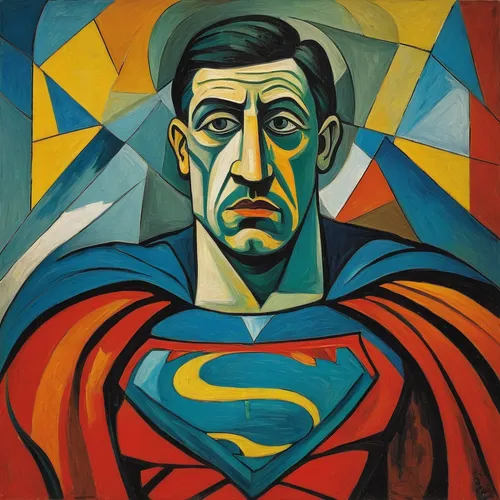 super hero,superman,super man,superman logo,charles de gaulle,roy lichtenstein,picasso,david bates,el salvador dali,dali,self-portrait,super hero,comic hero,cubism,popart,supervillain,cool pop art,sup