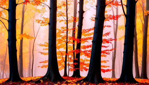 autumn forest,autumn background,autumn trees,birch forest,beech trees,forest background,autumn theme,autumn landscape,deciduous forest,fall landscape,trees in the fall,mixed forest,autumn decoration,forest landscape,autumn frame,autumn decor,autumn colouring,row of trees,the trees in the fall,cartoon forest,Art,Artistic Painting,Artistic Painting 46