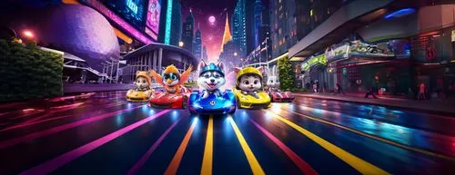 autopia,car hop,racing road,neon carnival brasil,spaceland,chaotix,cybercity,starships,neon lights,colorful city,cartoon video game background,vivid sydney,popmart,bumper cars,cyberworld,tram car,harmonix,hypersonic,disneytoon,futurepop