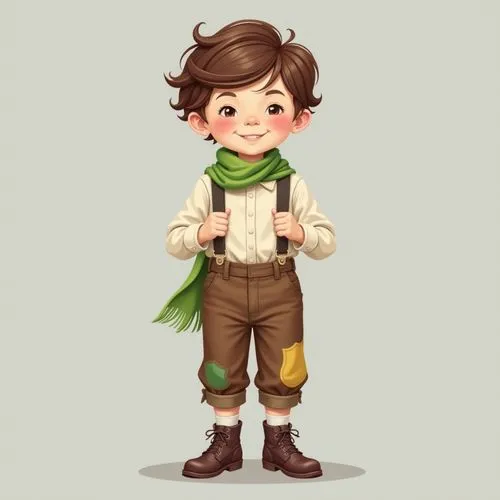 halfling,gavroche,fiyero,newt,lederhosen,hiccup,Illustration,Realistic Fantasy,Realistic Fantasy 33