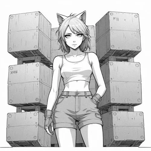 asahina,crate,crates,tomboys,container,cat line art,Design Sketch,Design Sketch,Detailed Outline