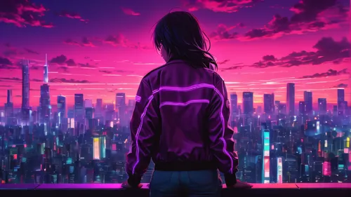 ultraviolet,dusk background,cyberpunk,synth,dusk,vapor,ekonomou,above the city,tokyo city,kirca,kallen,nima,purple wallpaper,tokyo,futurepop,shinjuku,would a background,cityscape,neon light,aesthetic,Photography,General,Fantasy