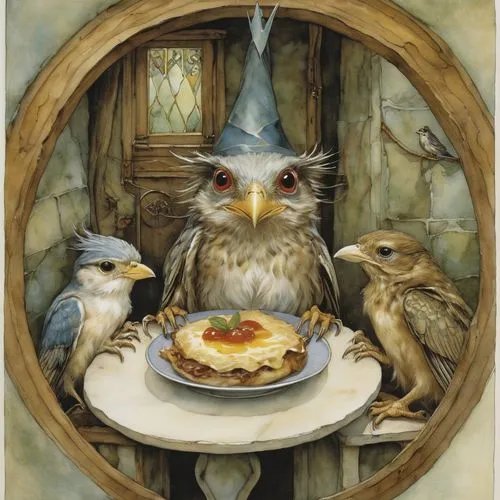 diterlizzi,radagast,superbowl,ravenclaw,owl,owl art,Illustration,Realistic Fantasy,Realistic Fantasy 14