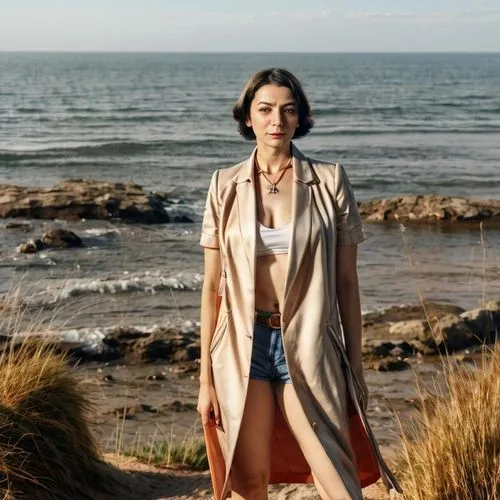 marina,wallis day,on the shore,menswear for women,by the sea,summer coat,bolero jacket,long coat,beach background,trench coat,cardigan,coat,on the beach,beach walk,vogue,girl on the dune,walk on the beach,busselton,fashion shoot,old coat