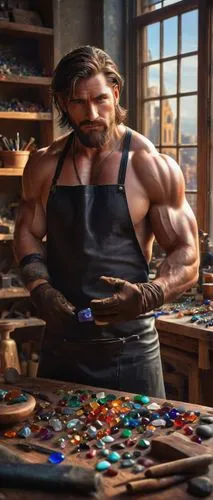 blacksmith,edge muscle,tinsmith,mechanic,muscular build,gunsmith,metalsmith,artisan,scrap dealer,craftsman,muscle man,merchant,shopkeeper,a carpenter,builder,dane axe,muscular,car mechanic,tradesman,handyman,Conceptual Art,Graffiti Art,Graffiti Art 10