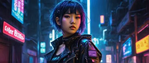 bladerunner,motoko,cyberpunk,blue rain,jiarui,akira,replicant,shimei,takemi,kaidan,makoto,3d render,akiba,koreeda,tsuneo,shibuya,cinema 4d,utada,tokyo city,replicants,Illustration,Retro,Retro 24