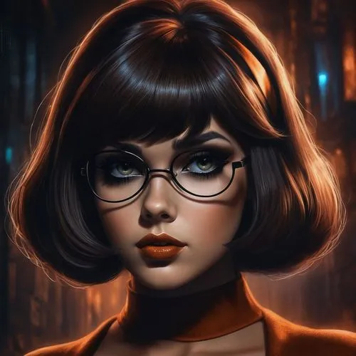 librarian,digital painting,retro woman,retro girl,fantasy portrait,world digital painting,portrait background,custom portrait,girl portrait,cg artwork,sci fiction illustration,transistor,glasses,romantic portrait,with glasses,reading glasses,retro women,mystical portrait of a girl,moody portrait,artist portrait,Conceptual Art,Fantasy,Fantasy 34