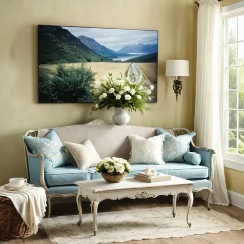 1 big pqinting,sitting room,interior decor,livingroom,living room,interior decoration,family room,contemporary decor,hydrangea background,blue room,paintings,art painting,decoratifs,modern decor,decor