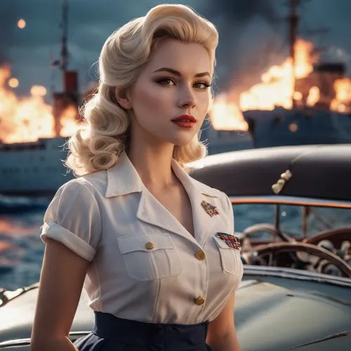 pearl harbor,sailor,battleship,pin up,passengers,retro pin up girl,pin-up,atomic age,pin-up model,pin ups,50's style,retro woman,50s,delta sailor,retro pin up girls,pin up girl,retro women,pin-up girl,femme fatale,captain marvel,Photography,General,Cinematic